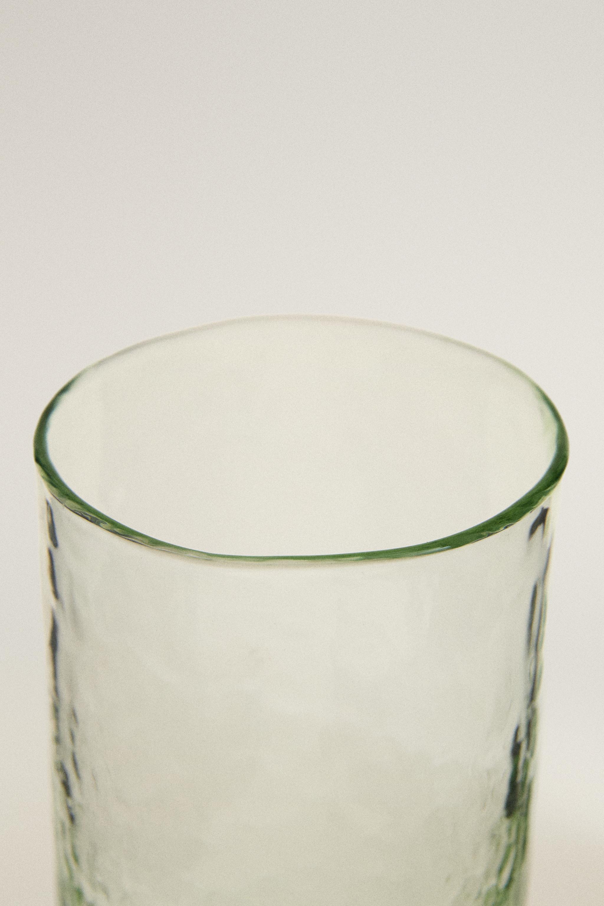 HAMMERED EFFECT GLASS SOFT DRINK TUMBLER